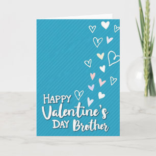 Diagonal Striped Valentines Brother Card
