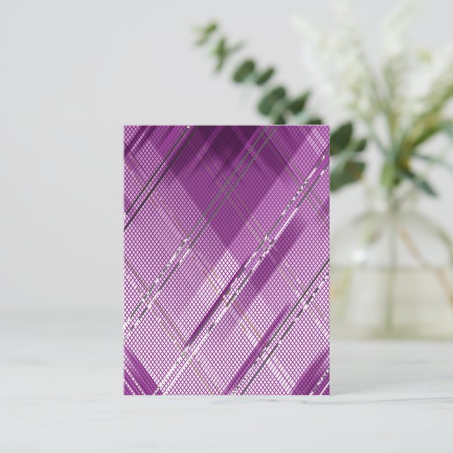 Diagonal stripes background 8 holiday postcard (Standing Front)