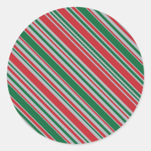 Diagonal stripes background classic round sticker