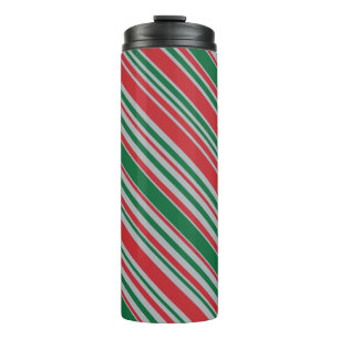 Diagonal stripes background thermal tumbler