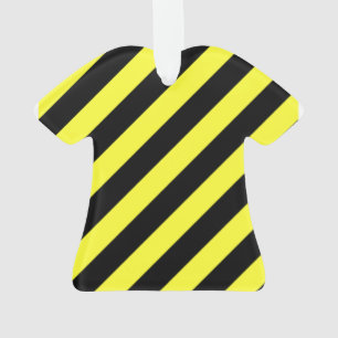 diagonal stripes black and yellow ornament
