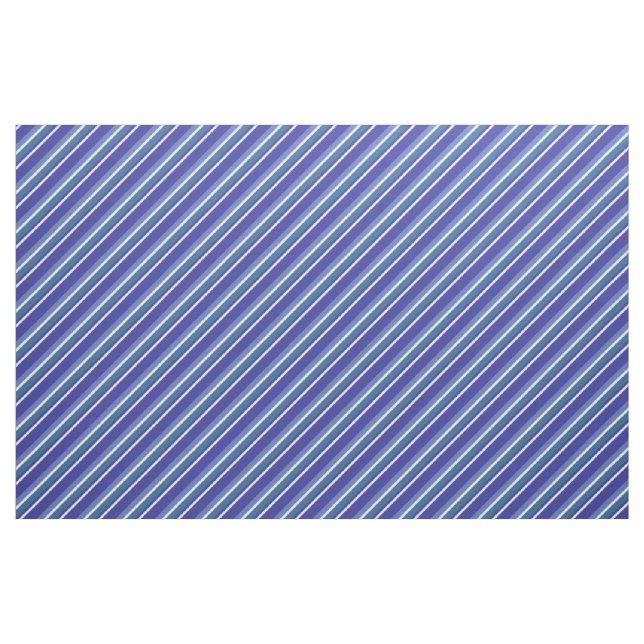 Diagonal Stripes Blue Fabric (Yard)