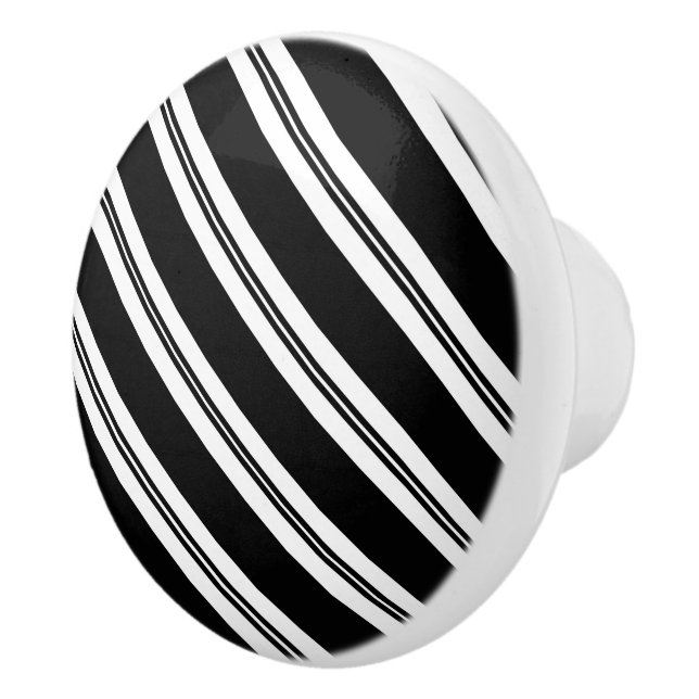 Diagonal Stripes Ceramic Knob (Right)