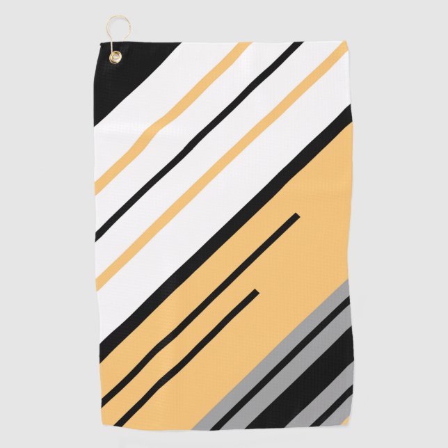 Diagonal stripes design golf towel (Front)