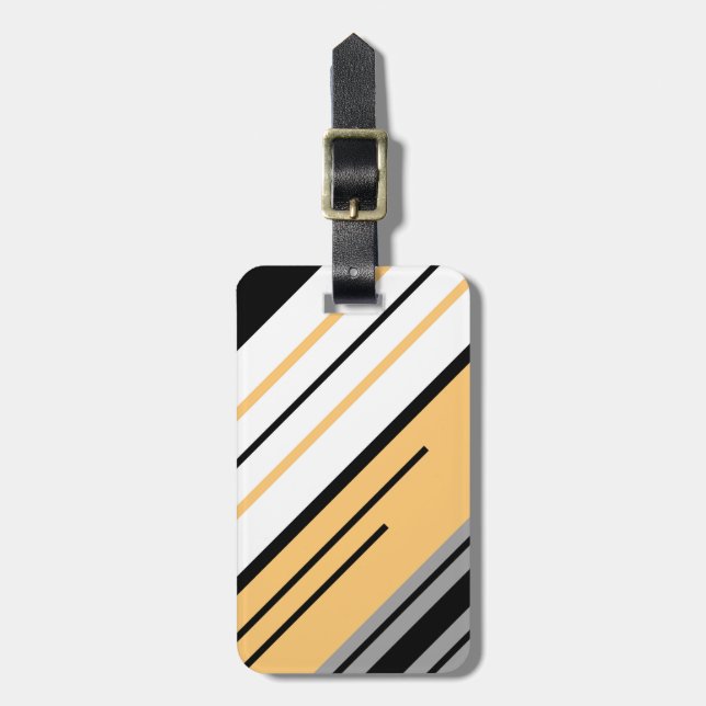 Diagonal stripes design luggage tag (Front Vertical)