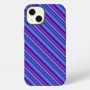 Diagonal stripes in blue and purple Case-Mate iPho iPhone 13 Case