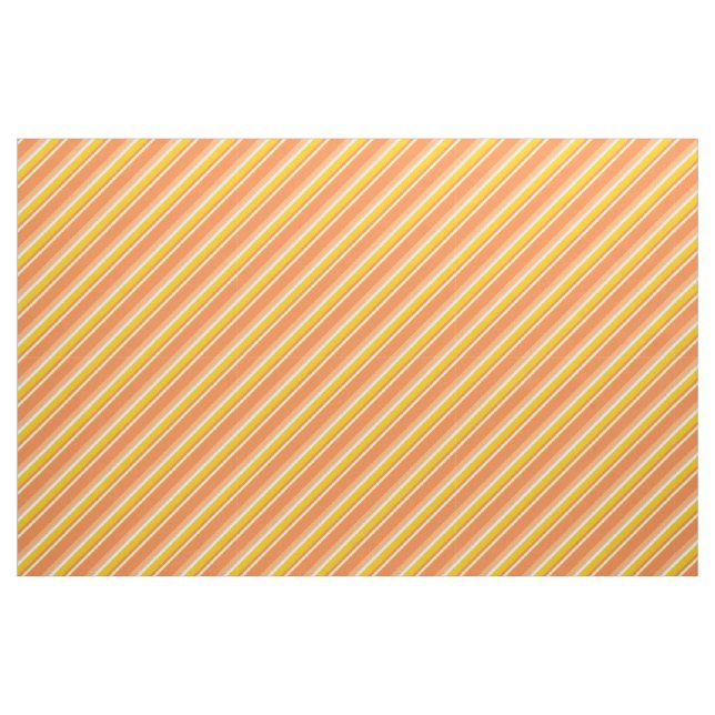 Diagonal Stripes Orange Fabric (Yard)