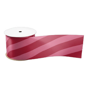 Diagonal stripes red and pink ribbon 2 yards  satin ribbon
