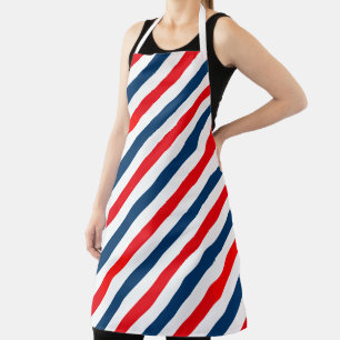 Diagonal Stripes Tricolor Apron