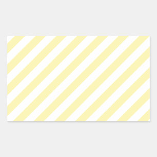 Diagonal Stripes-Yellow2-Light Yellow and Corn Rectangular Sticker