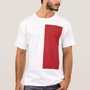 Diagonal Tomato Red Block T-Shirt – Customisable
