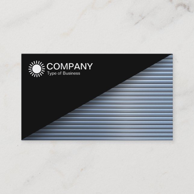 Diagonal V2 - Black - Chrome Tubes Business Card (Front)