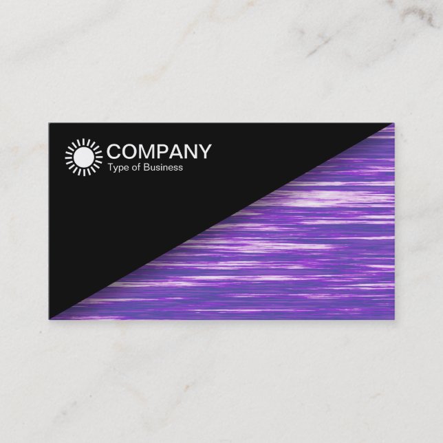 Diagonal V2 - Black - Purple Interference Business Card (Front)