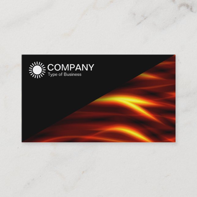 Diagonal V2 - Black - Tongues of Fire Business Card (Front)