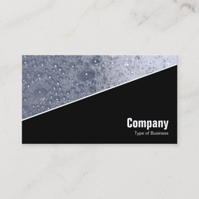 Diagonal V3 - Black - Soap Bubbles 03 Business Card (Front)