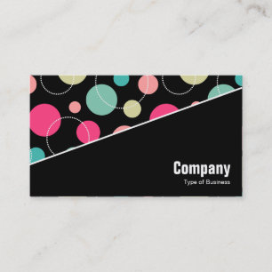 Diagonal V3 - Black - Spots & Circles 150816 Business Card
