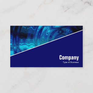 Diagonal V3 - Deep Navy - Blue Pool Business Card