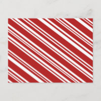 Diagonal Varied Red and White Stripes
