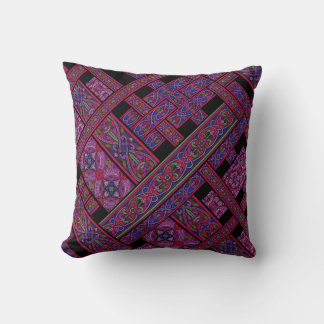 Diagonal Violet Aurora Throw Pillow