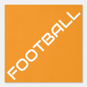 Diagonal White FOOTBALL Text On Bright Orange Wallpaper