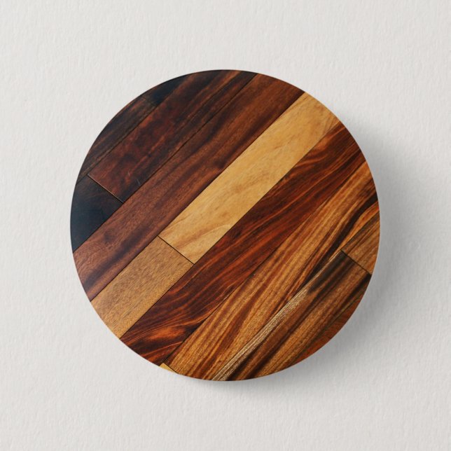 Diagonal Wood Flooring 6 Cm Round Badge (Front)
