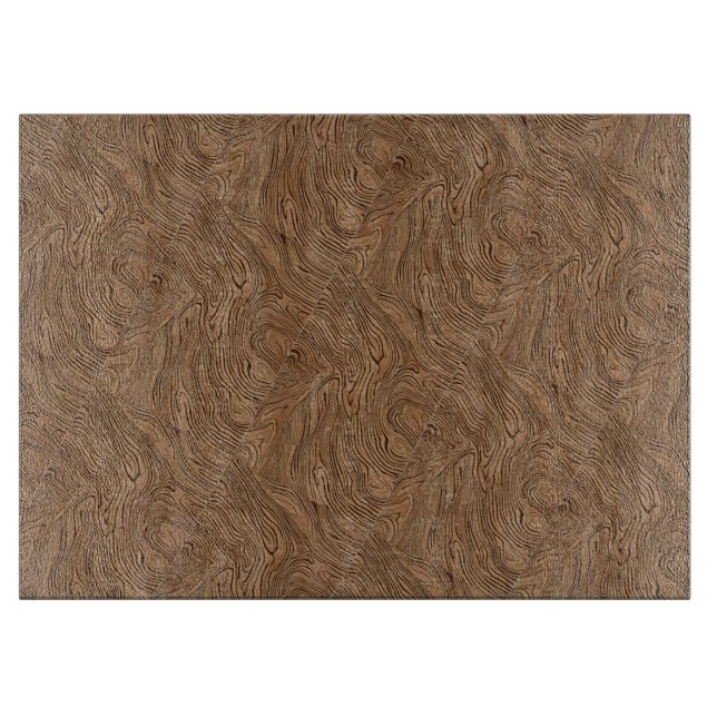 Diagonal Woodgrain Texture Glass Cutting Board (Front)