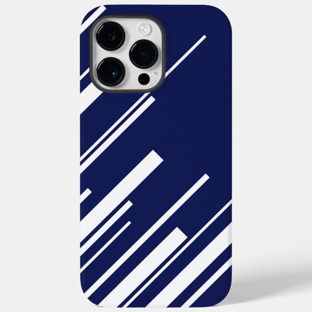 Diagonals - Blue and White Case-Mate iPhone Case (Back)