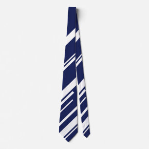 Diagonals - Blue and White Tie