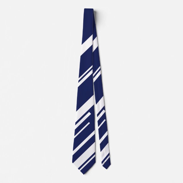 Diagonals - Blue and White Tie (Front)