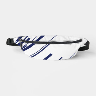 Diagonals in Blue and White Bum Bags