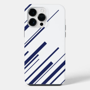 Diagonals in Blue and White iPhone 14 Pro Max Case