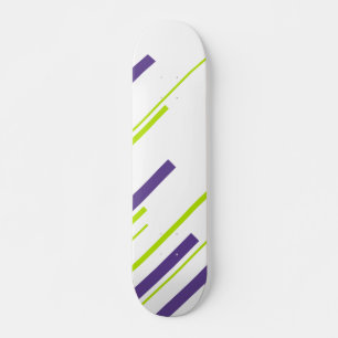 Diagonals in Lime Green and Purple Skateboard