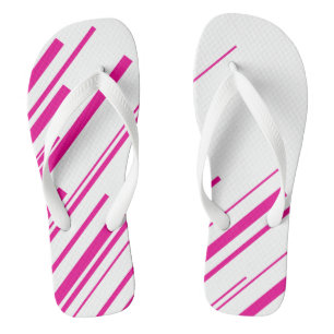 Diagonals in Magenta and White Thongs