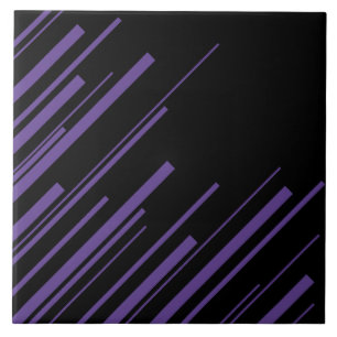 Diagonals in Purple and Black Ceramic Tile