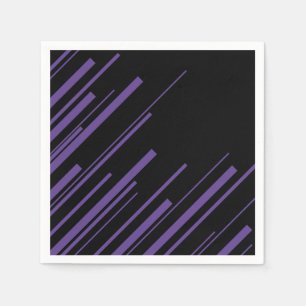 Diagonals in Purple and Black Napkin