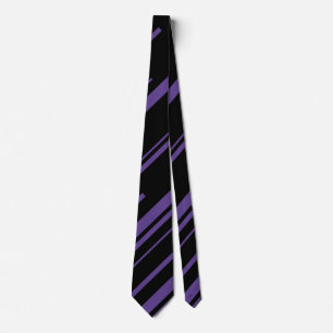 Diagonals in Purple and Black Tie