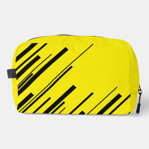 Diagonals in Yellow and Black Dopp Kit