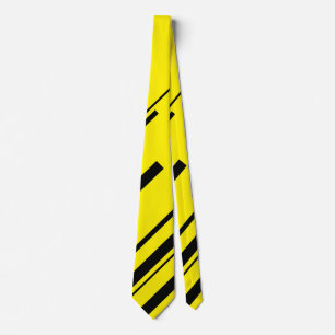 Diagonals in Yellow and Black Tie