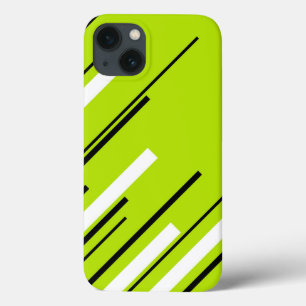 Diagonals - Lime Green iPhone 13 Case
