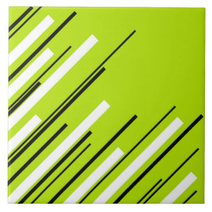 Diagonals - Lime Green Ceramic Tile