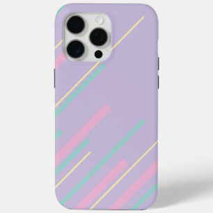 Diagonals - Pastel Pink, Yellow, Purple and Green  iPhone 15 Pro Max Case
