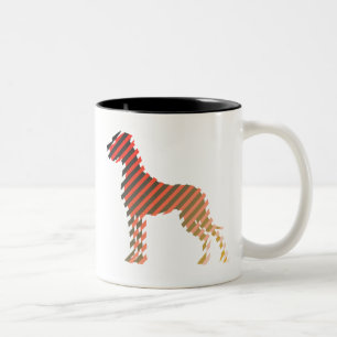 Diagonalstreifendogge Two-Tone Coffee Mug