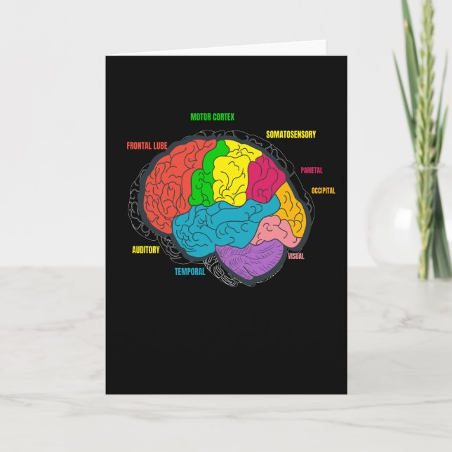 Diagram Brain Neurology Science Card (Front)