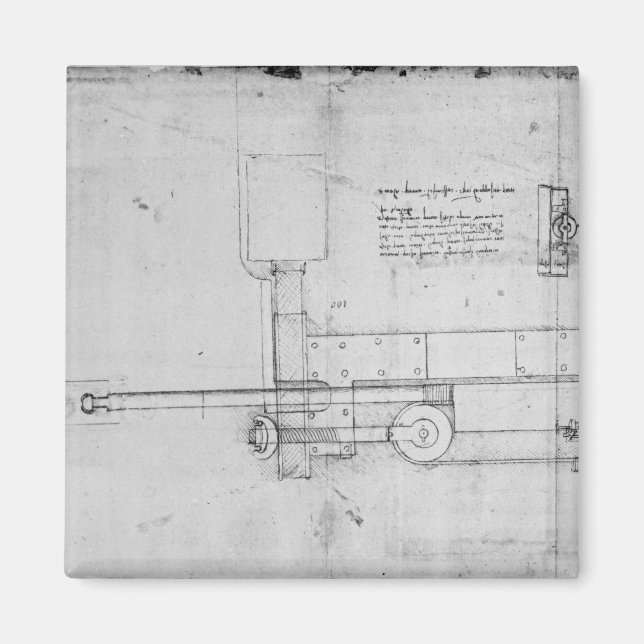 Diagram of a Mechanical Bolt Magnet (Front)