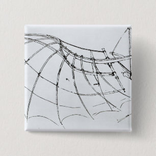 Diagram of a mechanical wing 15 cm square badge