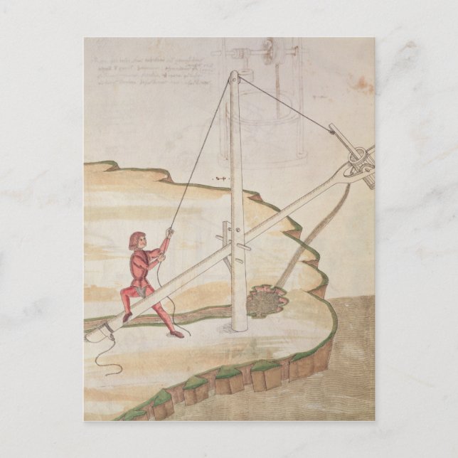 Diagram of a method of supplying water postcard (Front)