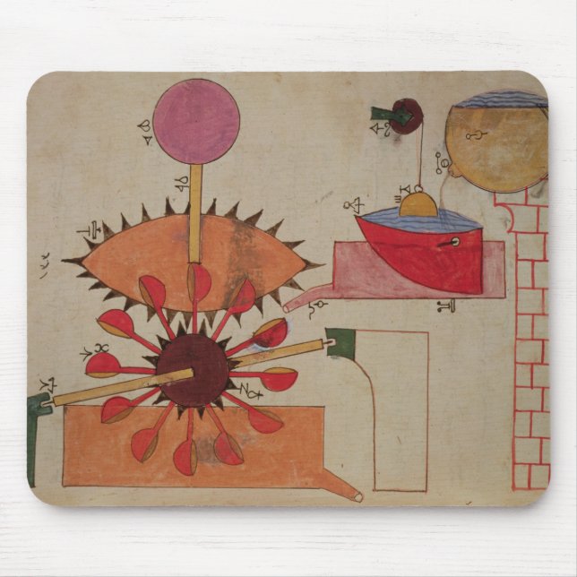 Diagram of a system for pumping water into a mouse pad (Front)