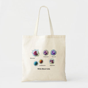 Diagram of White Blood Cells Leukocytes Tote Bag