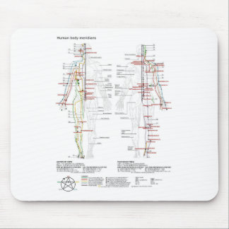  Diagram Schematic Chinese Meridians Human Body  Mouse Pad