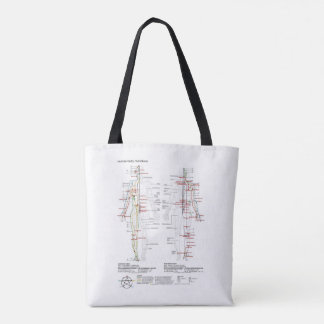  Diagram Schematic Chinese Meridians Human Body  Tote Bag
